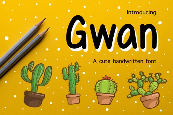 Gwan: A Friendly Handwritten Font for Editorial Design