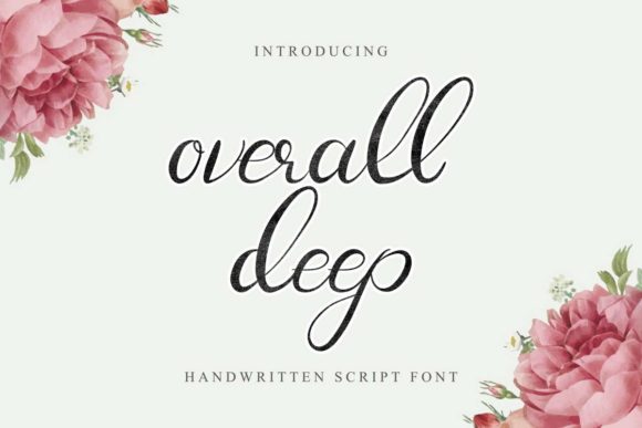 Overall Deep: A Handwritten Font for Editorial Elegance